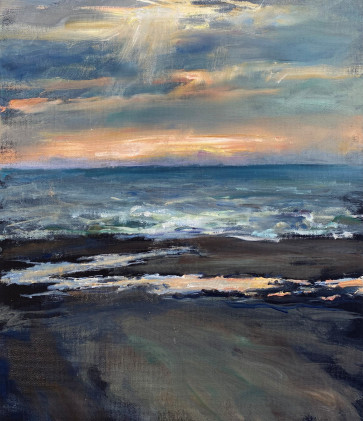 Corinna Weiner Stuermischer Sonnenuntergang an der Nordsee